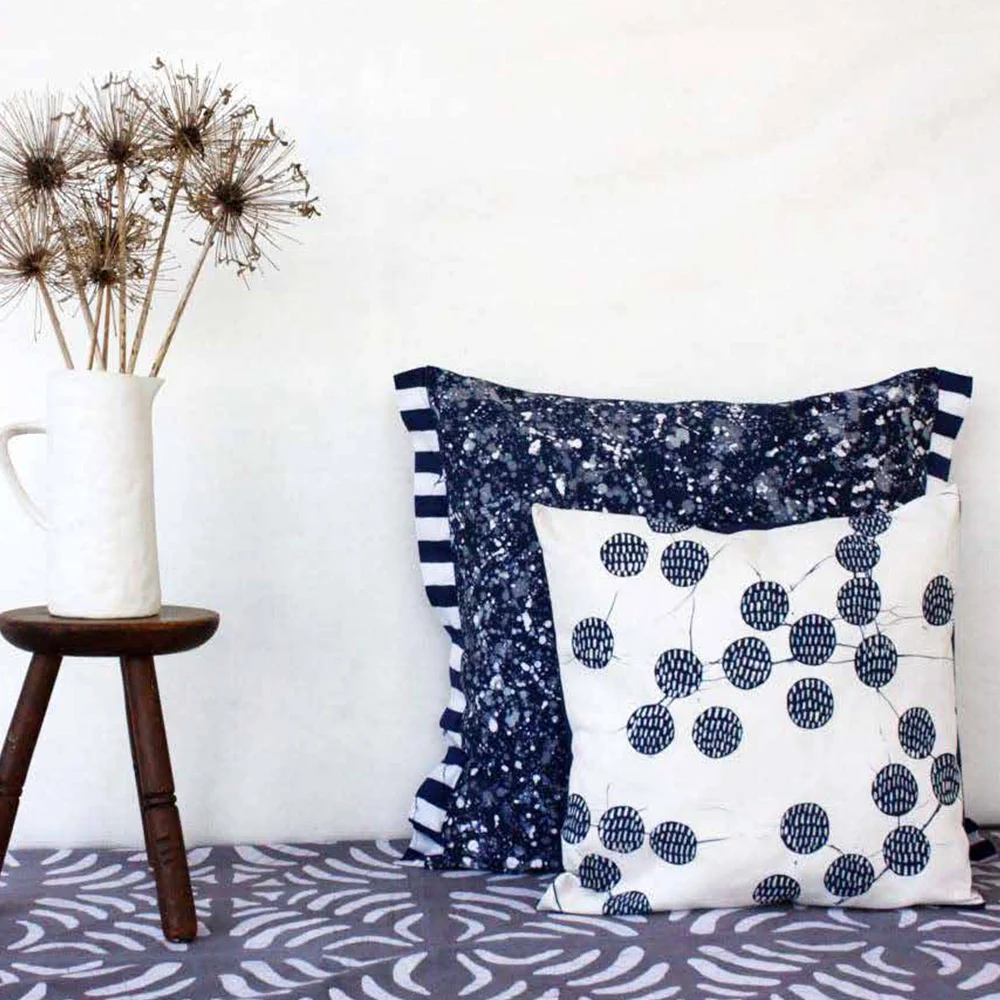 GiFFT INDIGO TASSEL PILLOW COVERS THROW PILLOW